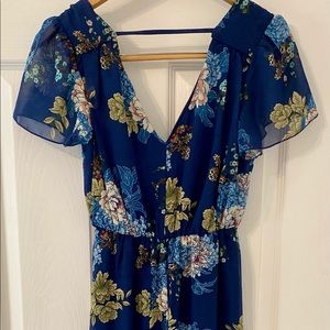 Summer floral maxi dress.